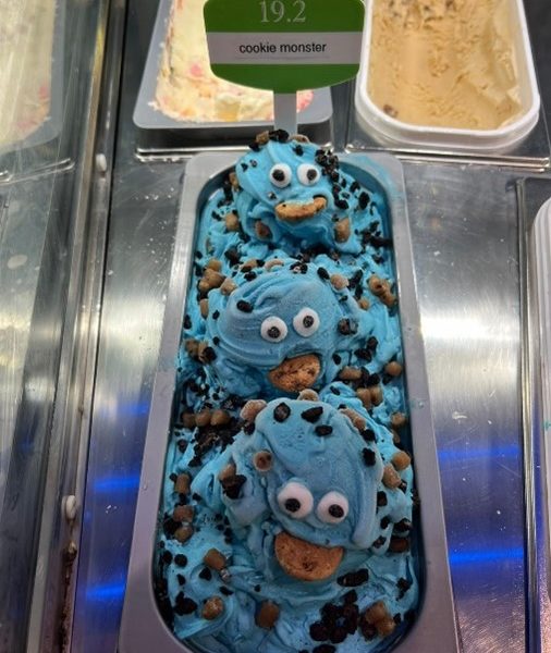 Great looking cookie monster flavour of ice cream!