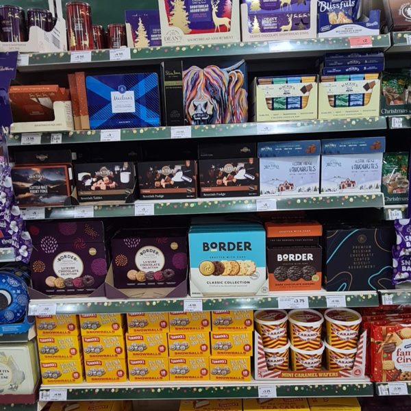 Mackie's chocolate in Sainsburys stores amongst the seasonal confectionary. 